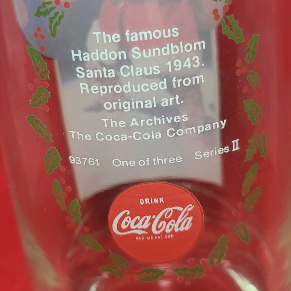VTG Coca Cola Santa Claus Wherever I Go Drinking Glass - Picture 8 of 11